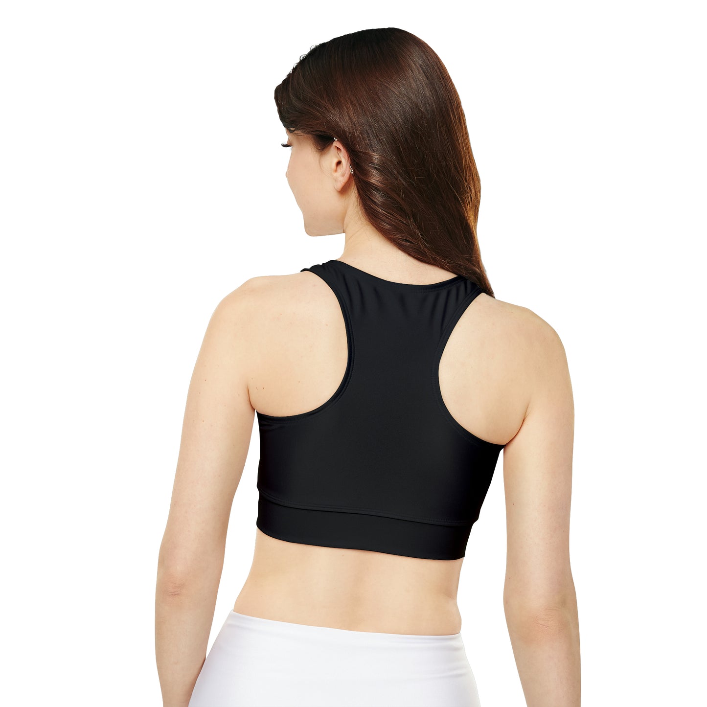 Noble Brand Fully Lined, Padded Sports Bra (AOP)