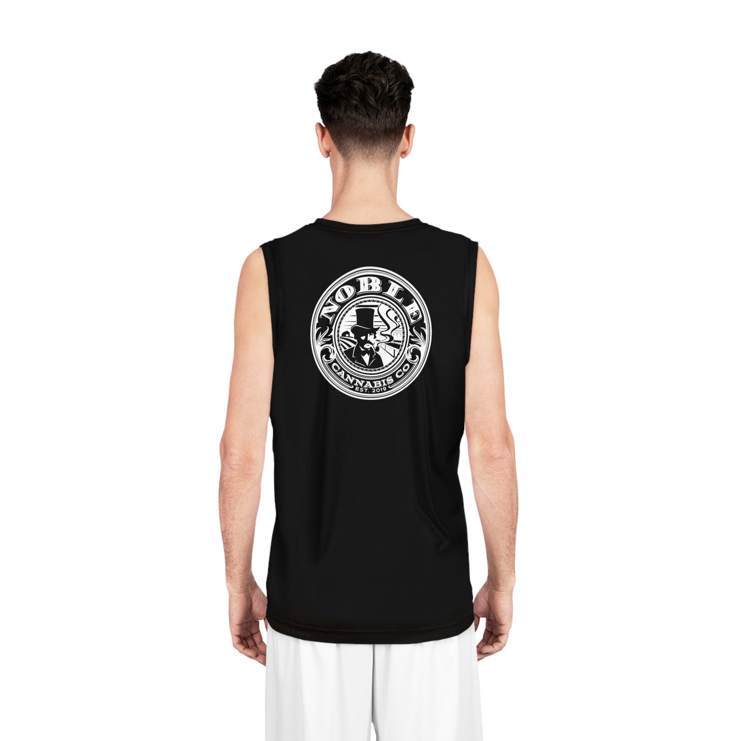 Noble Black Basketball Jersey (AOP)