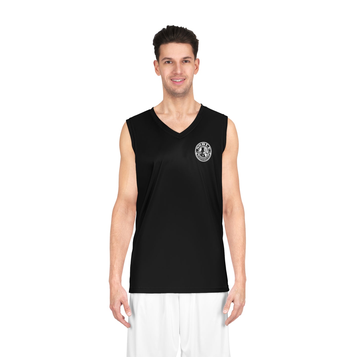 Noble Black Basketball Jersey (AOP)